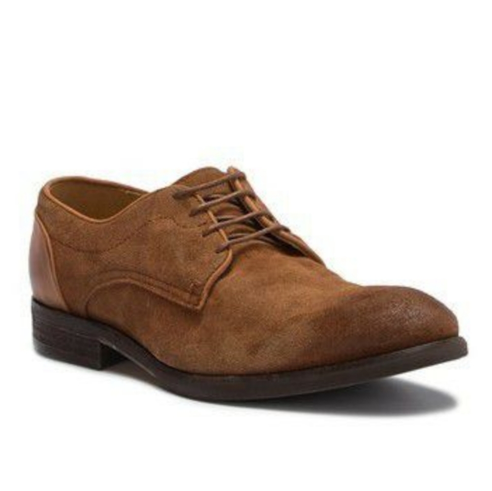 H By Hudson London Dreker Suede Derby Tan RETAIL $240 - MADE IN PORTUGAL